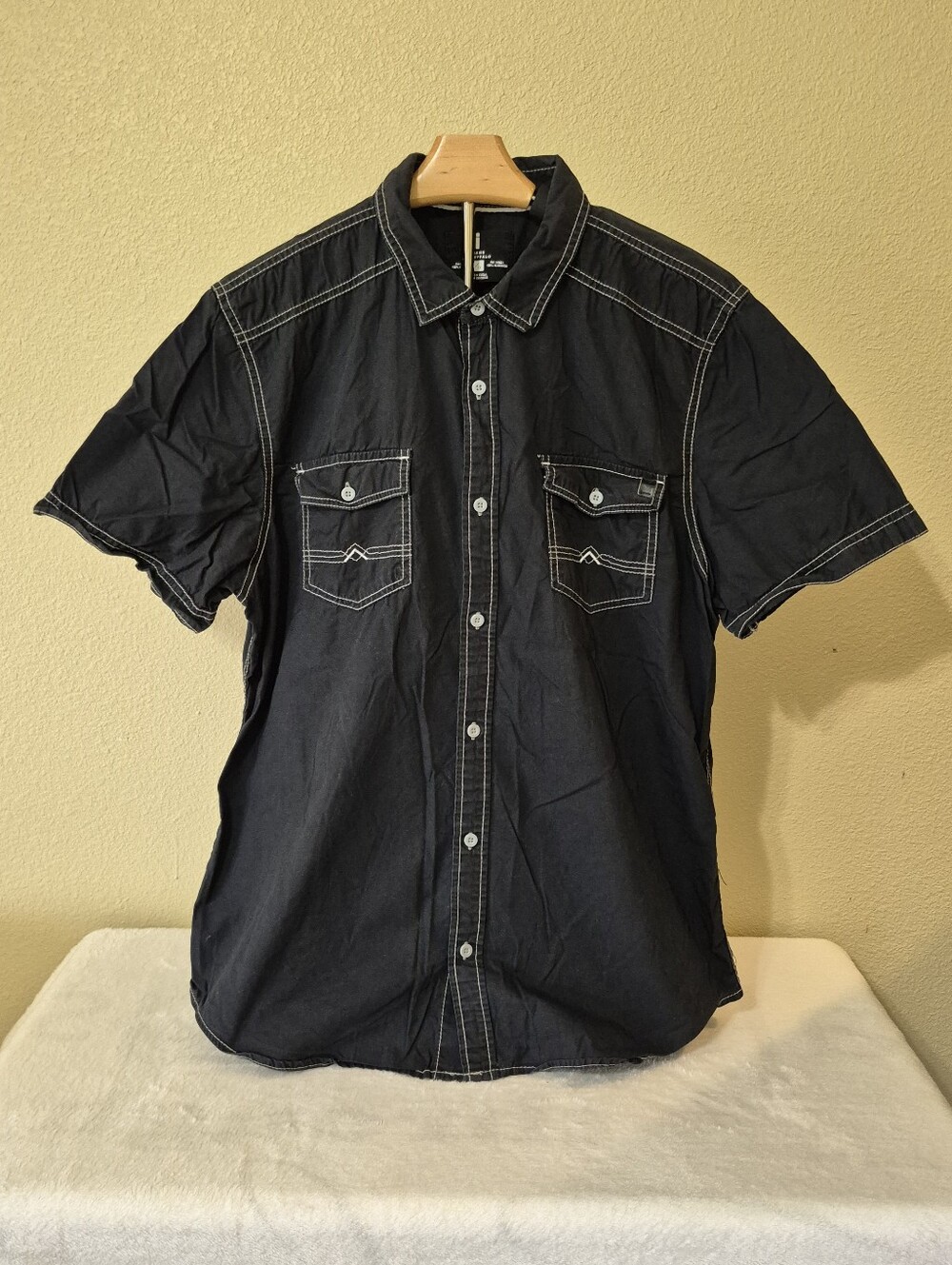 Mens Short Sleeved Button Shirt By i Jeans By Buffalo